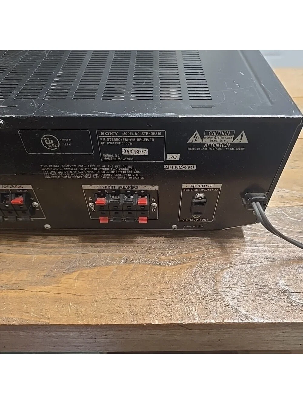 Sony STR-DE315 5 Channel Surround Sound AM FM Stereo Receiver System